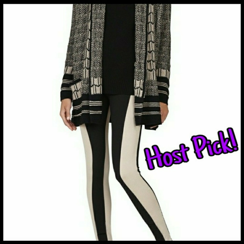 SALE! NWD BCBGMaxazria Sasha Blk/Wht Leggings Pant